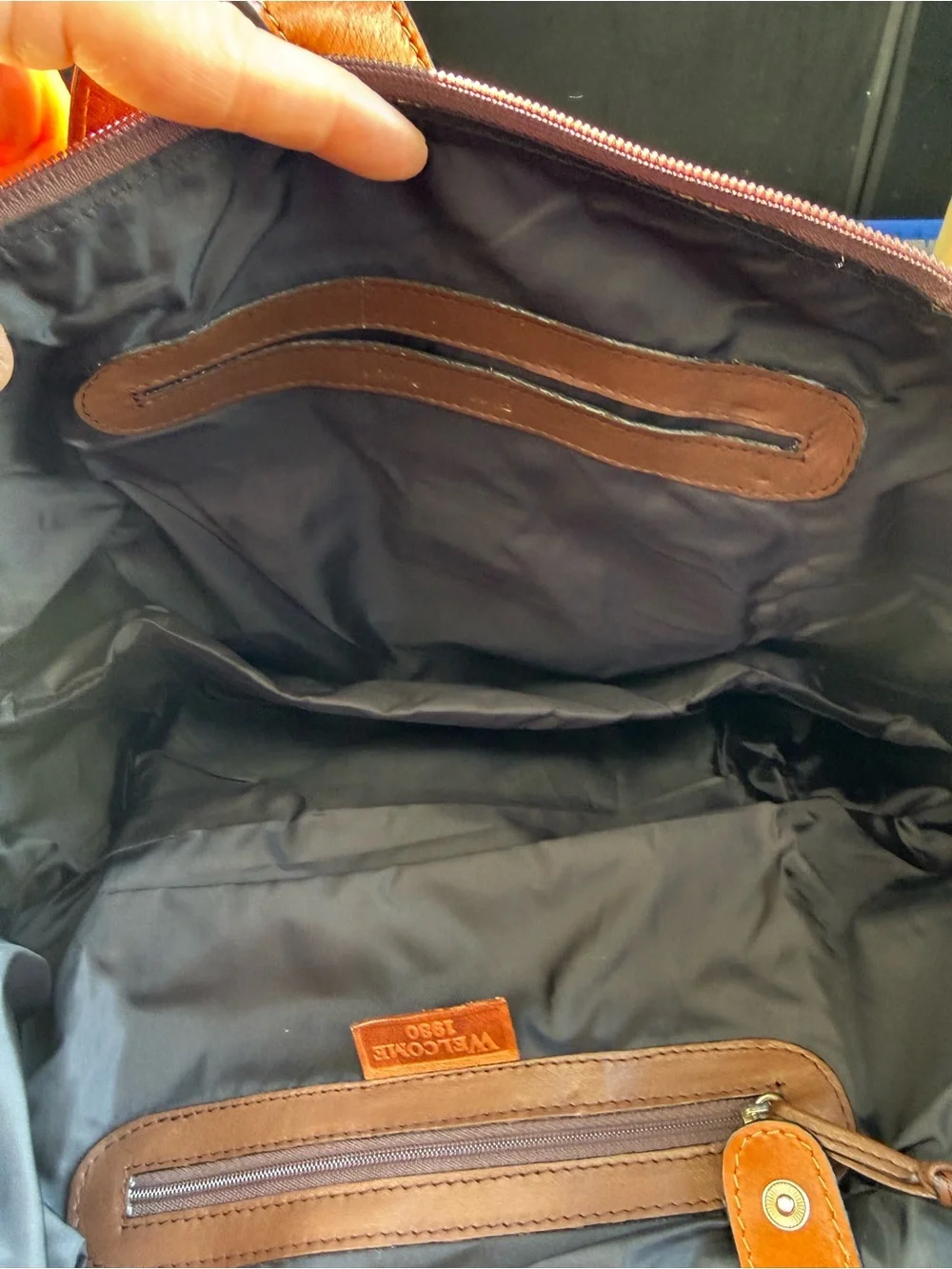 Leather Travel Tote Bag - Brown by Welcome 1880